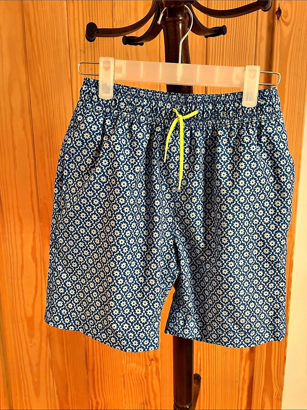 Crewcuts Floral Swim Trunks in Blue & White Size 12 Like New
